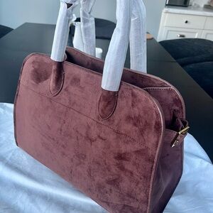 Elegant Brown Real Suede Women's Bag - Margaux style